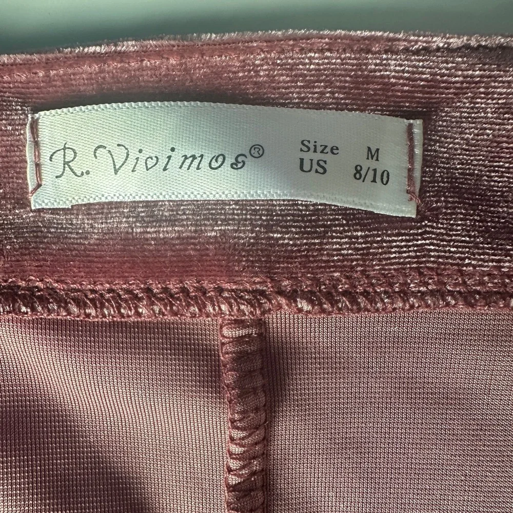 R. Vivimos Velvet Duster Cardigan Pink Open Front Waterfall Hem Chic Medium NWOT